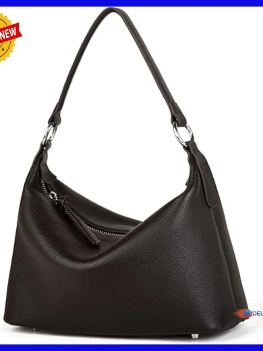 Genuine Leather Hobo Bag Small Crossbody Shoulder Bag Adjustable Strap